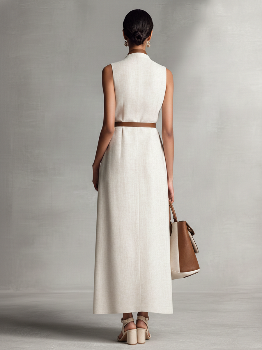 Yllana | Airy Tie-Waist Midi Dress