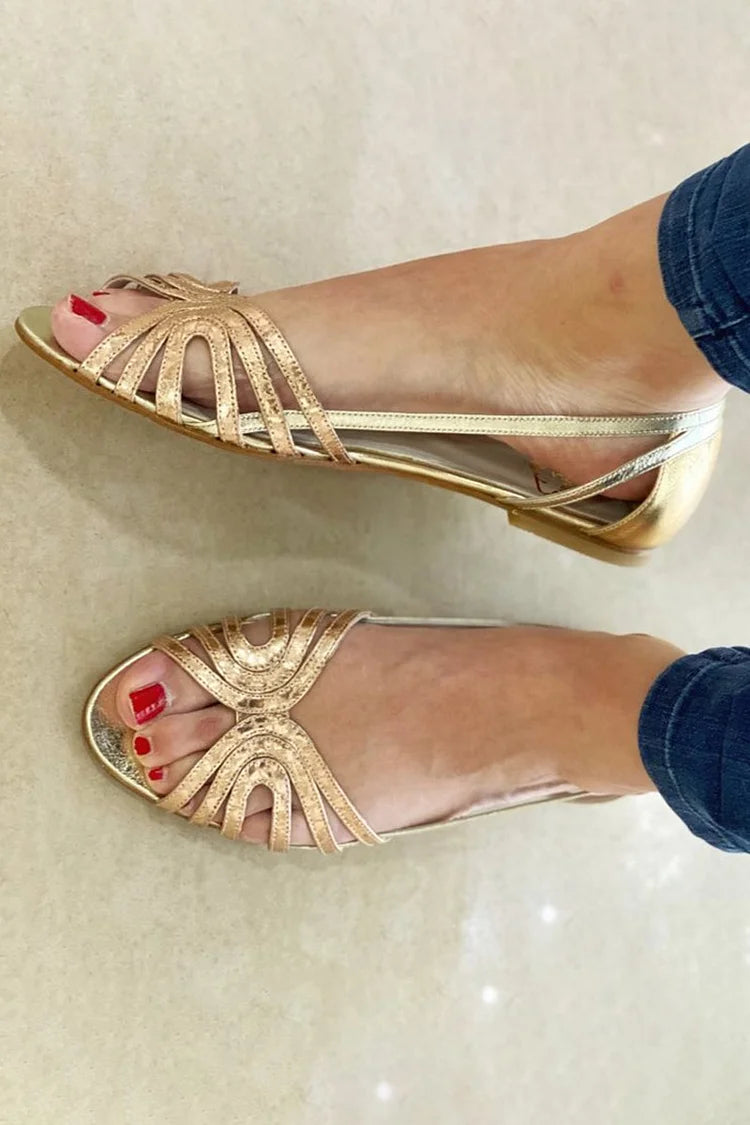 Elena | Summer Light Gold Sandals