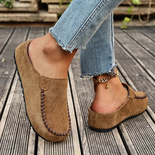Diane | Vintage Orthopaedic Leather Mules - comfort