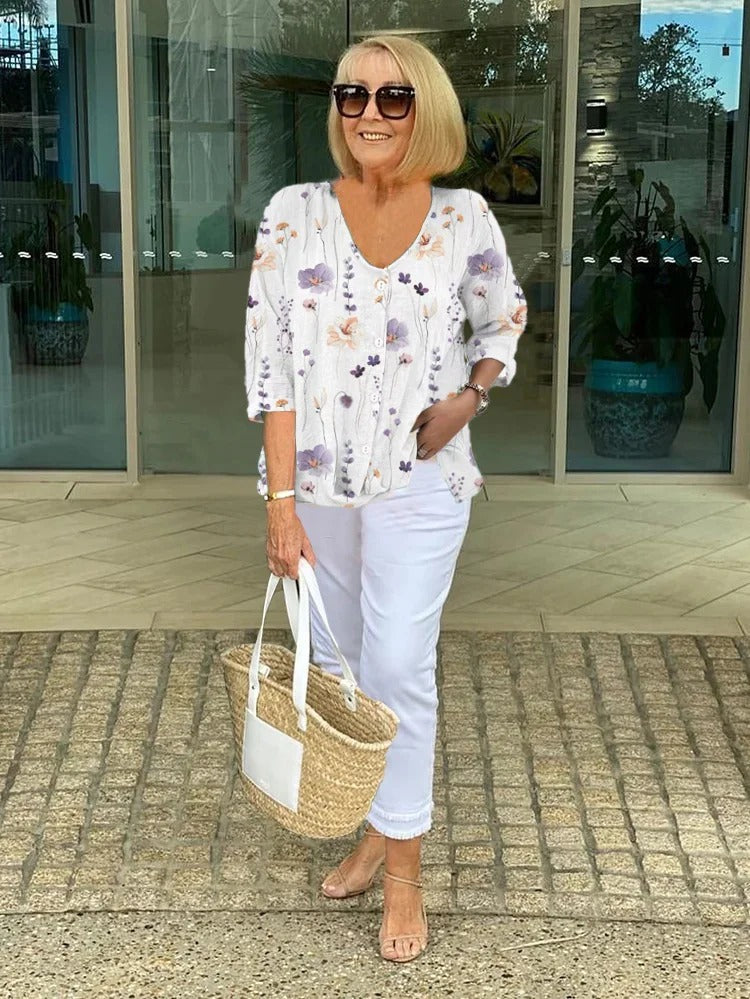 Anita| Elegant Floral Blouse