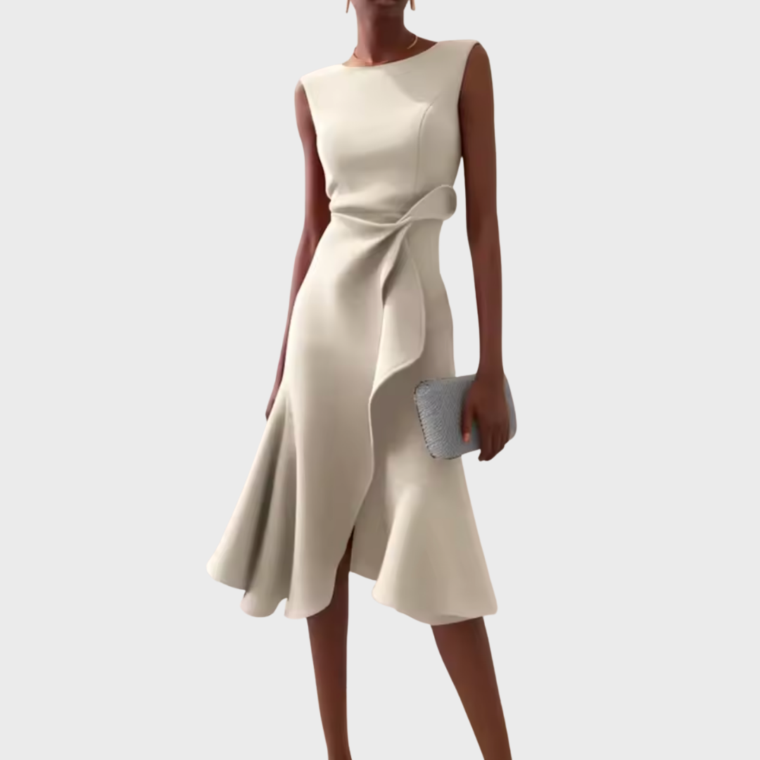 Sheila | Flattering Draped Midi Dress
