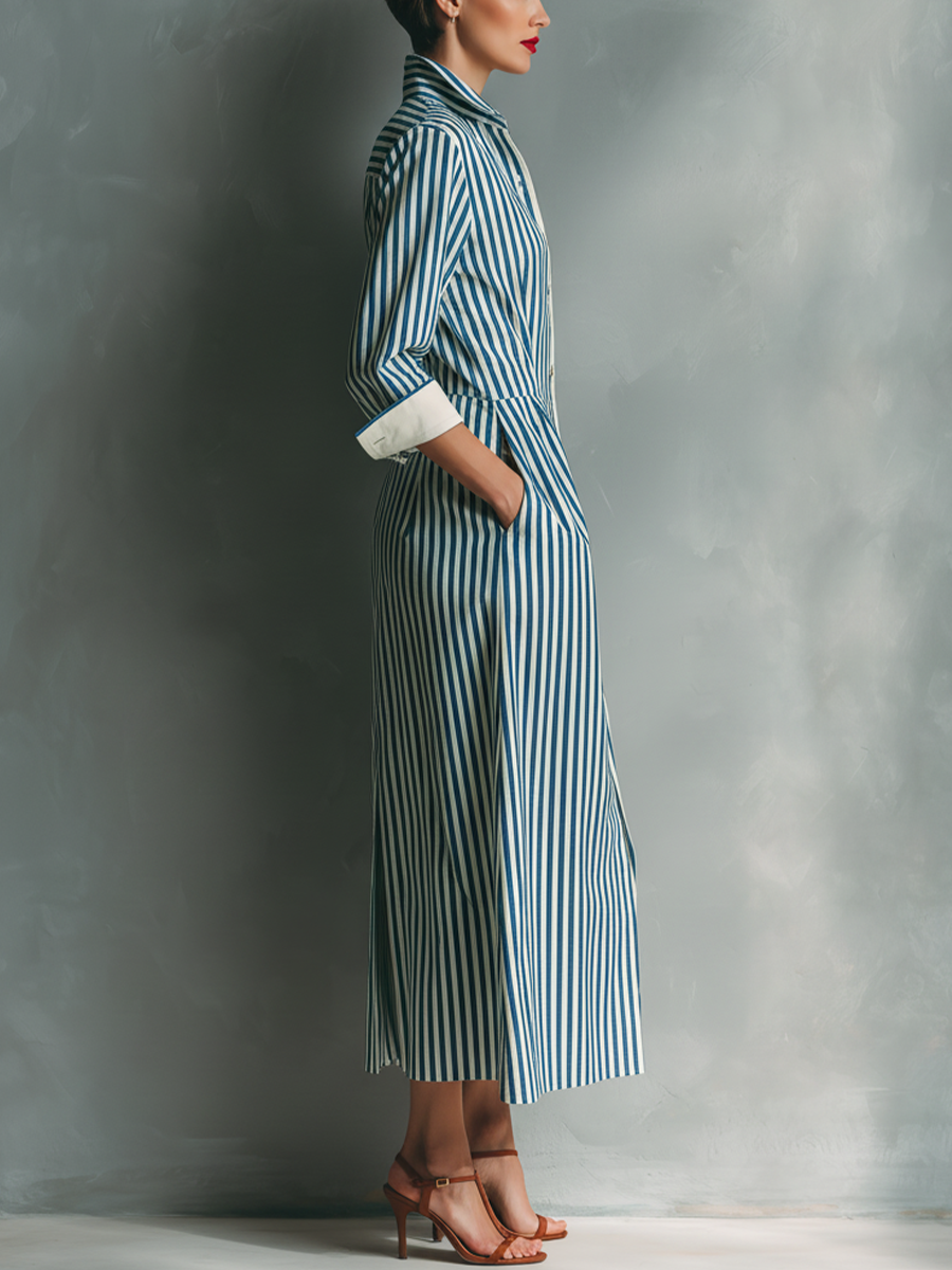 Mila | Comfort Striped Shirt Dress
