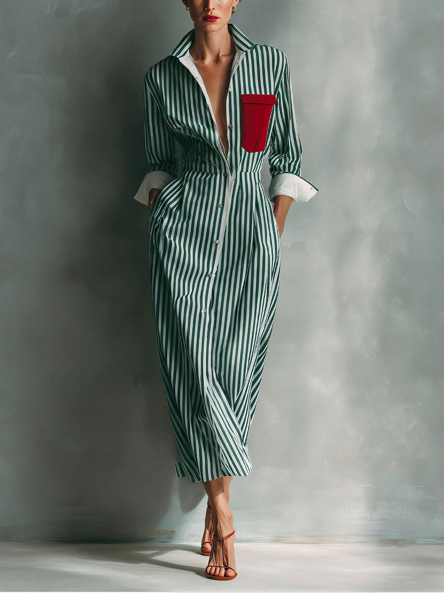 Mila | Comfort Striped Shirt Dress