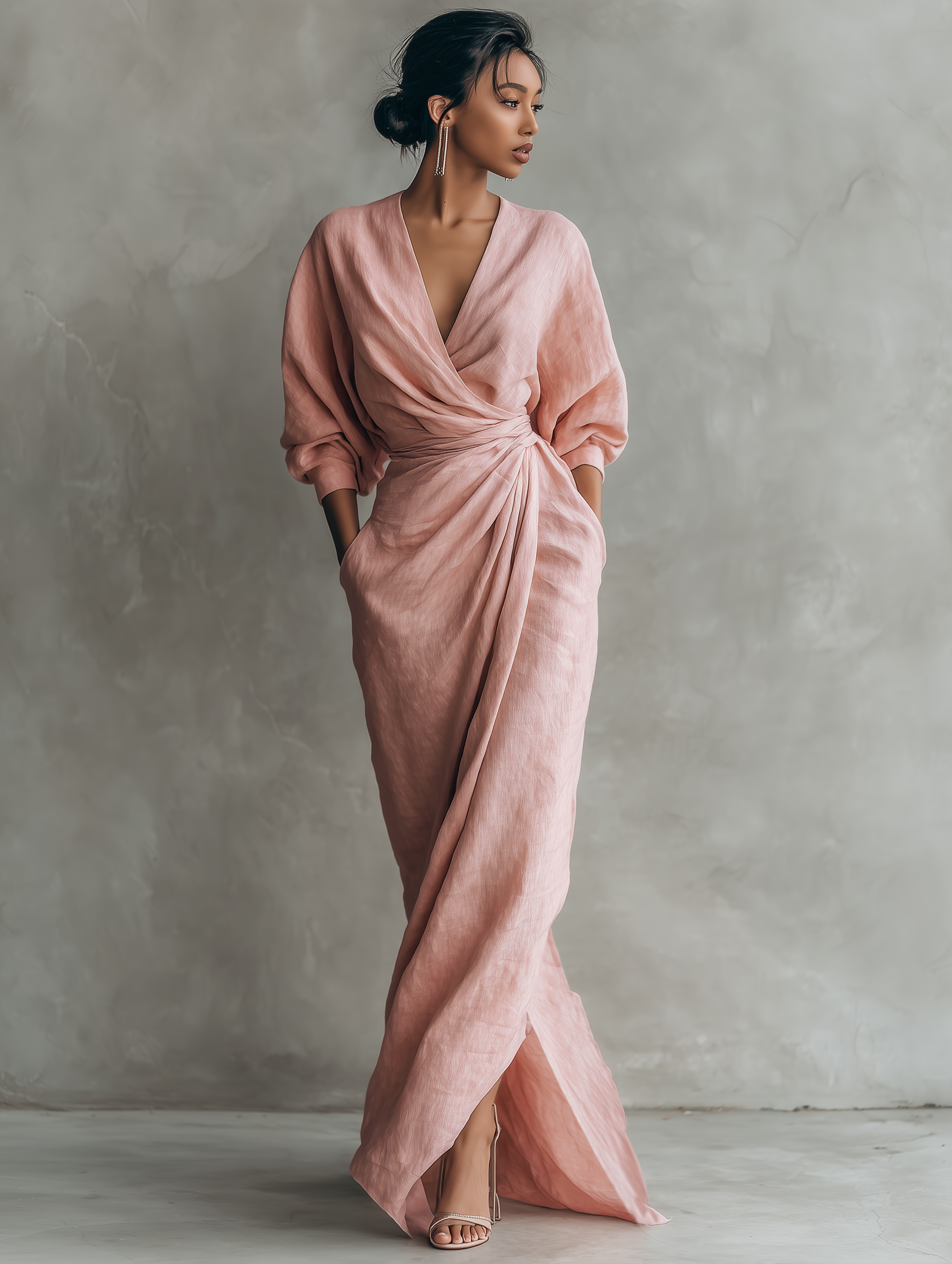 Elana | Elegant V-Neck Maxi Dress