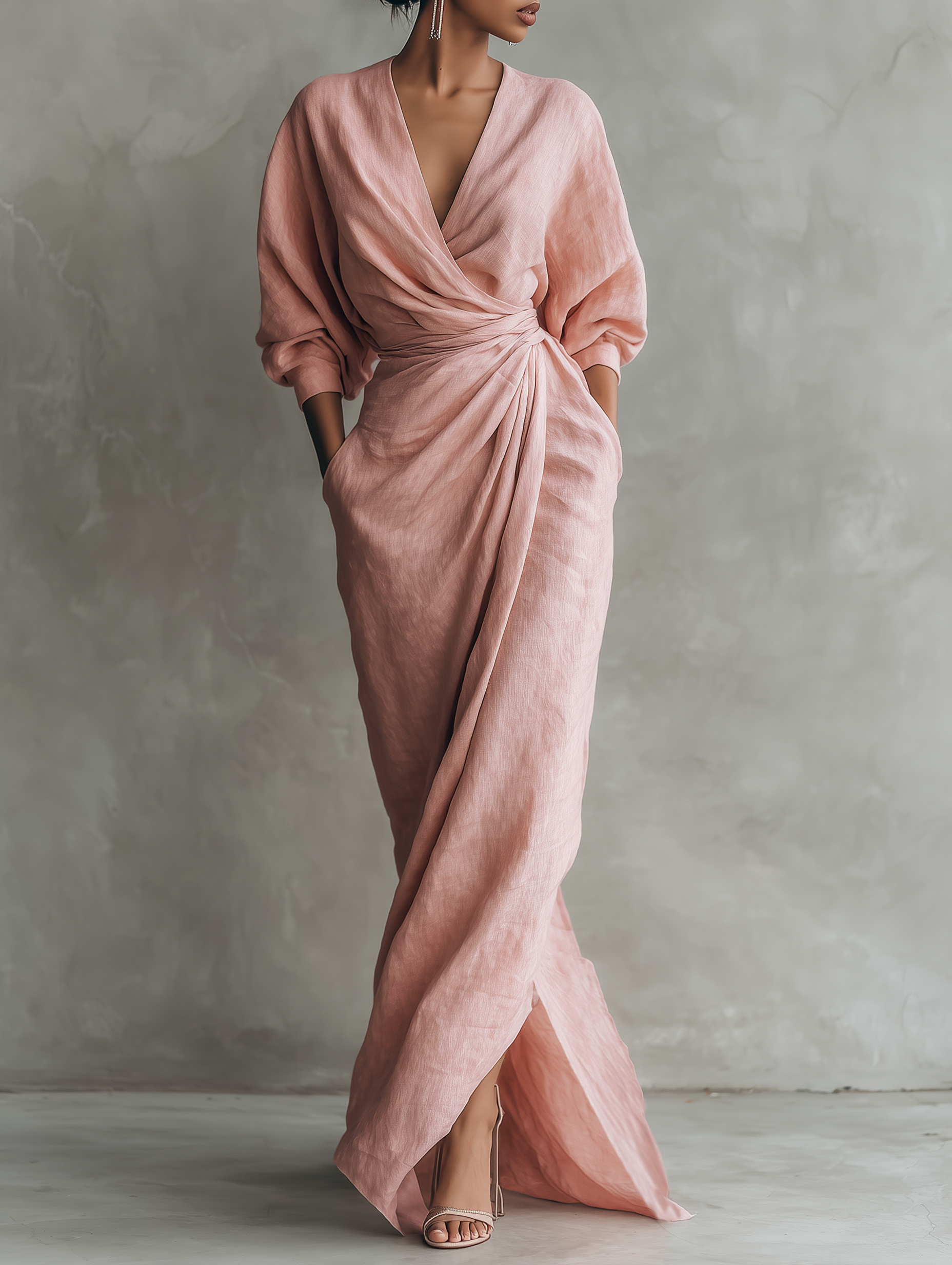 Elana | Elegant V-Neck Maxi Dress