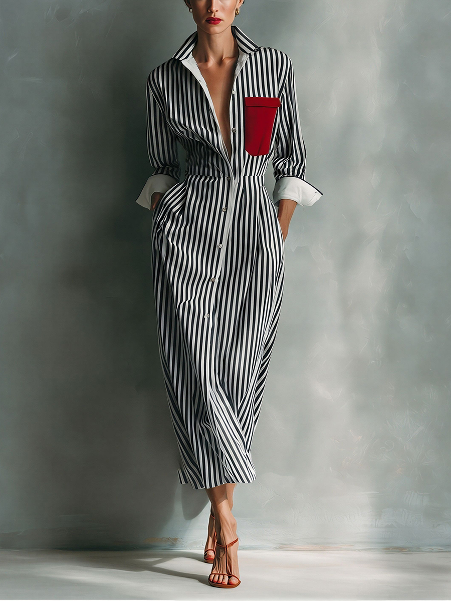 Mila | Comfort Striped Shirt Dress