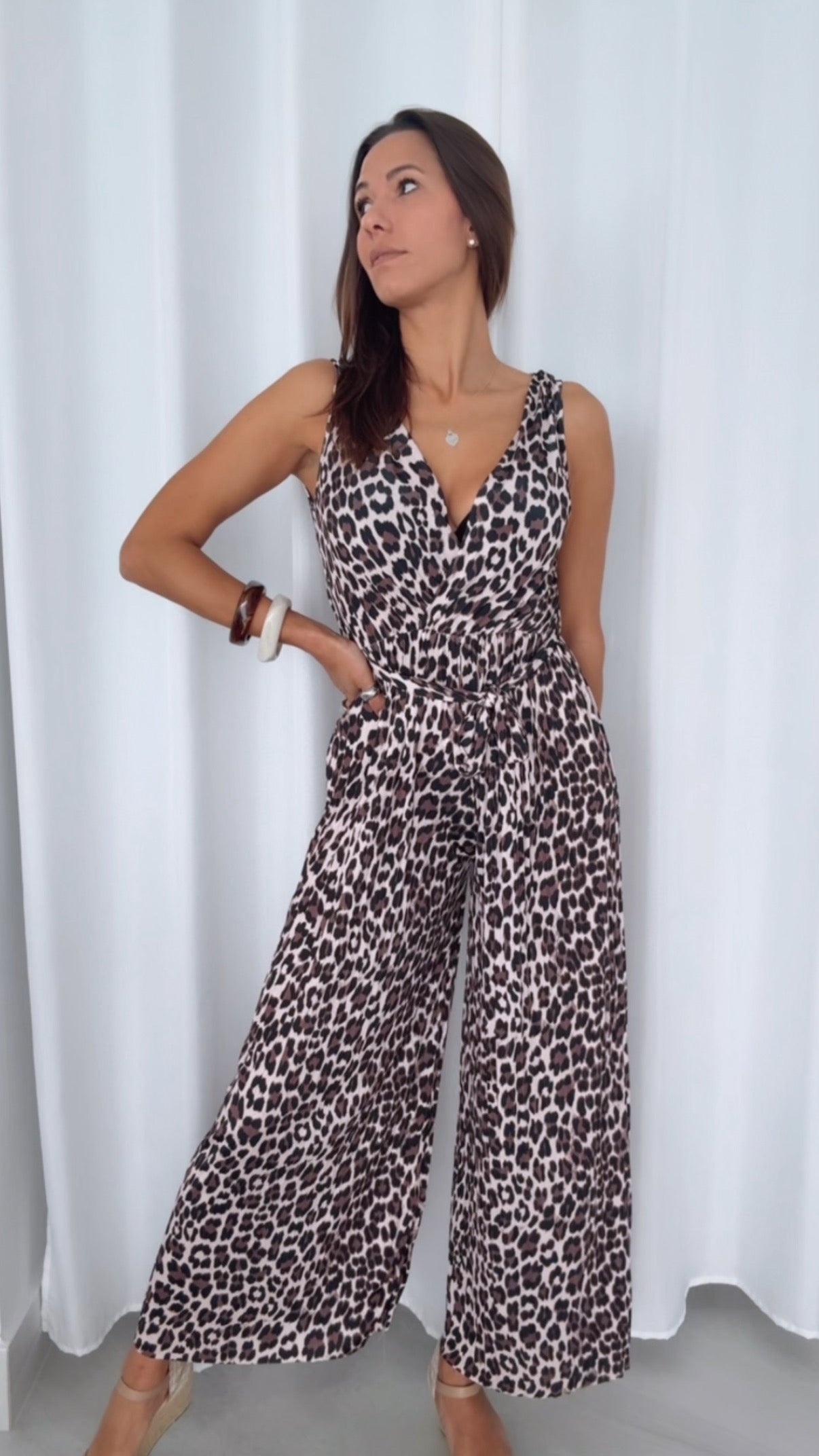 Amanda | Long Pleated Jumpsuit