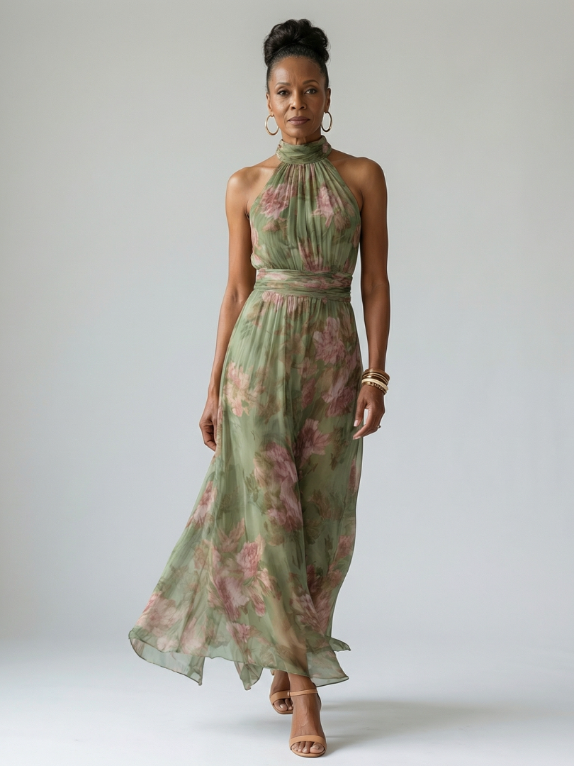 Sophie | Halter Maxi Dress