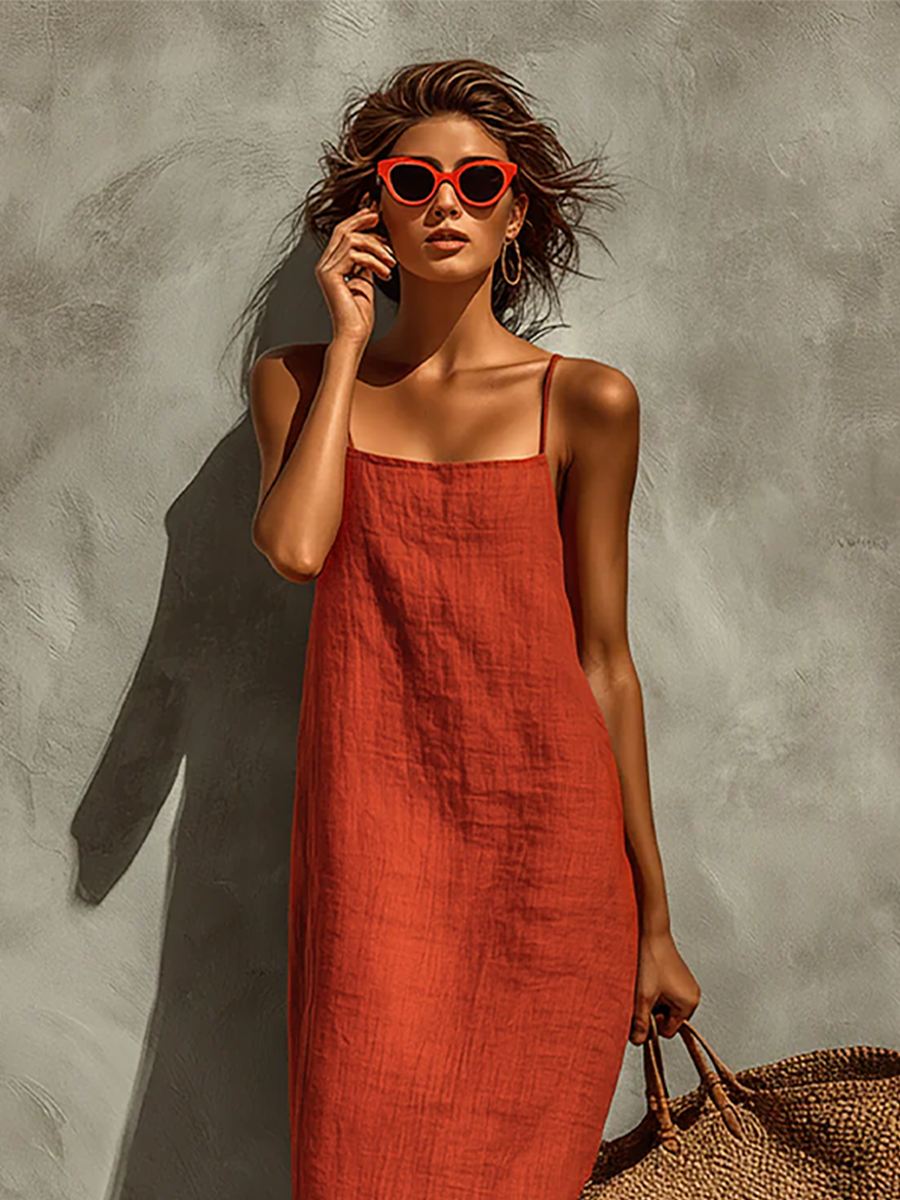 Anara | Boho Spaghetti Strap Dress