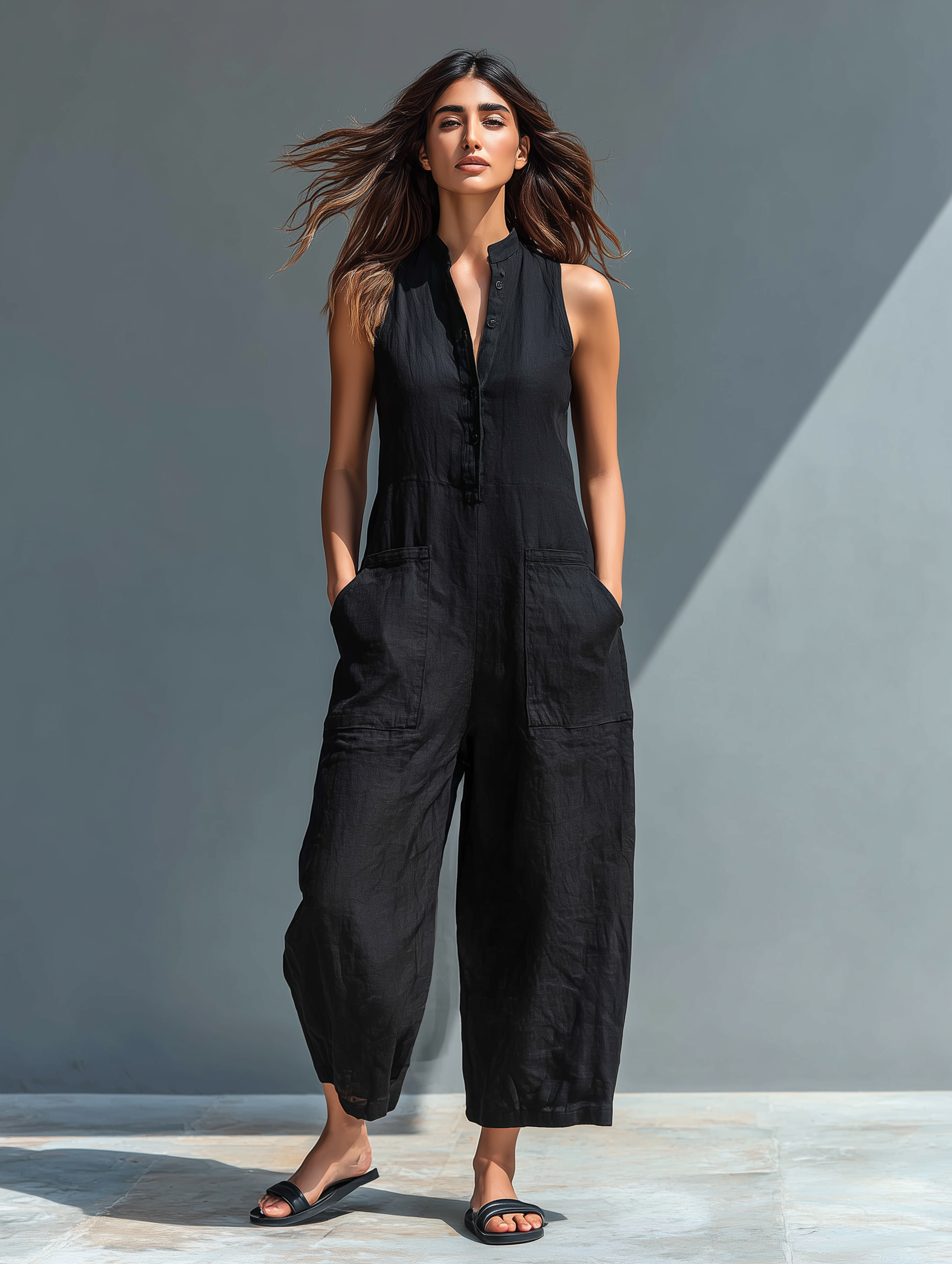 Tina | Effortless Linen Blend Jumpsuit