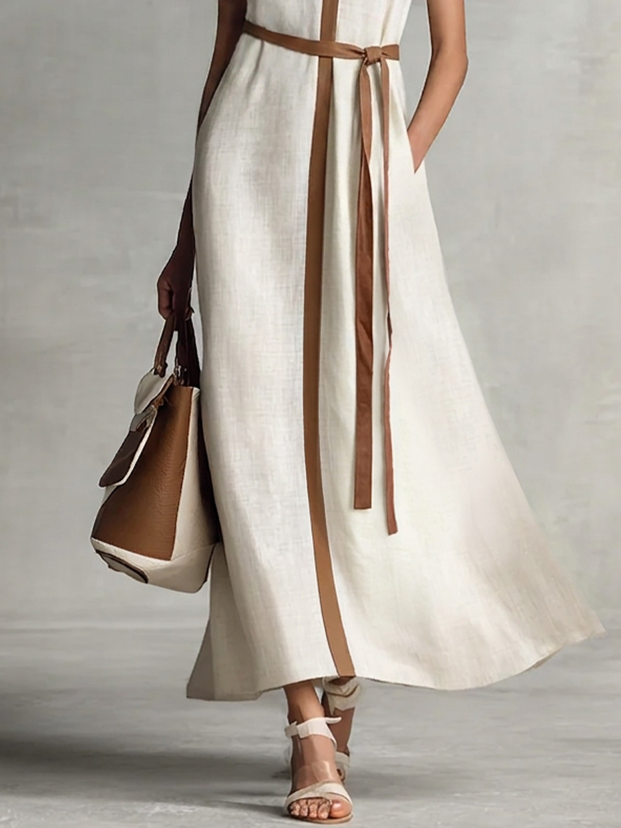 Yllana | Airy Tie-Waist Midi Dress