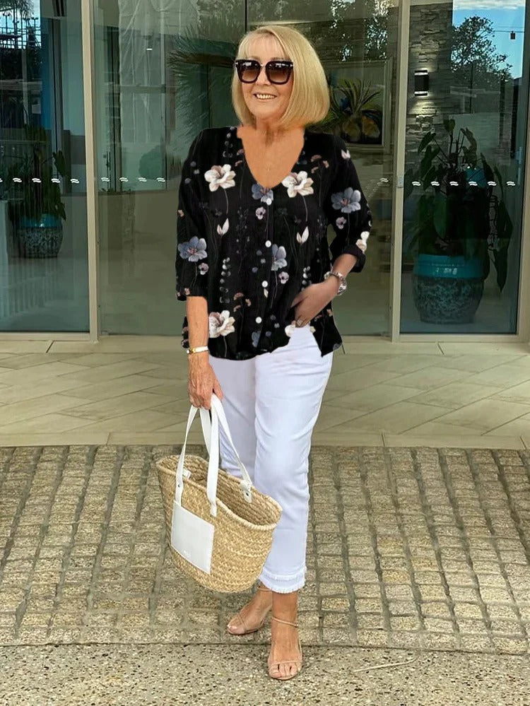 Anita| Elegant Floral Blouse