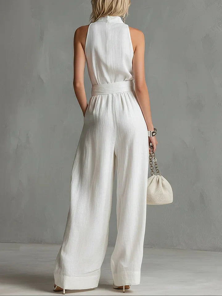 Avery | Elegant Sleeveless Wide-Leg Jumpsuit