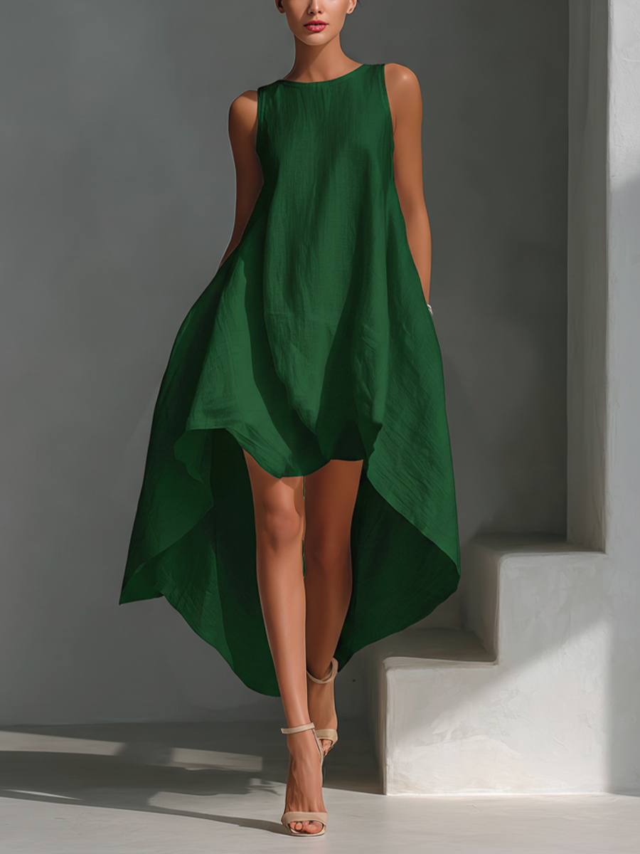 Carmen | Breezy Asymmetric Midi Dress