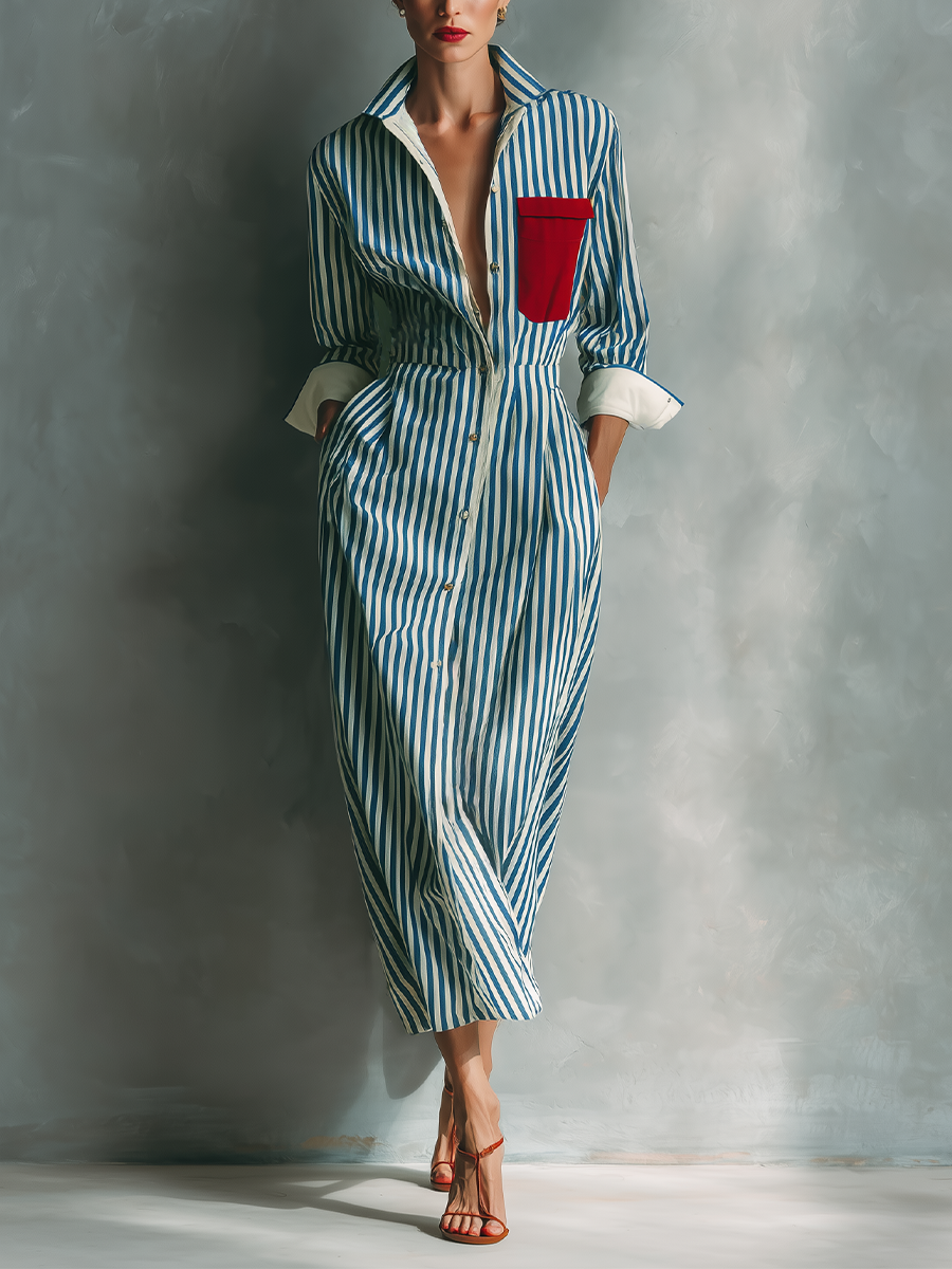 Mila | Comfort Striped Shirt Dress