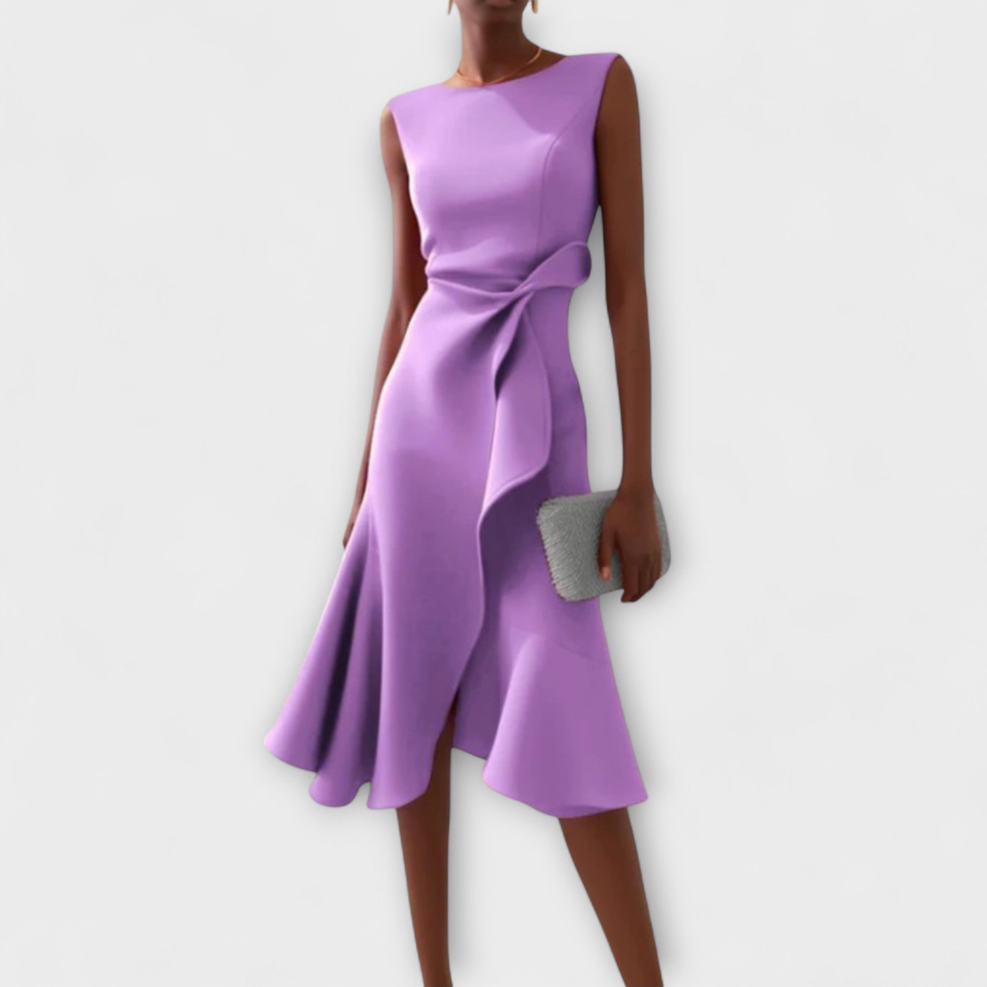 Sheila | Flattering Draped Midi Dress