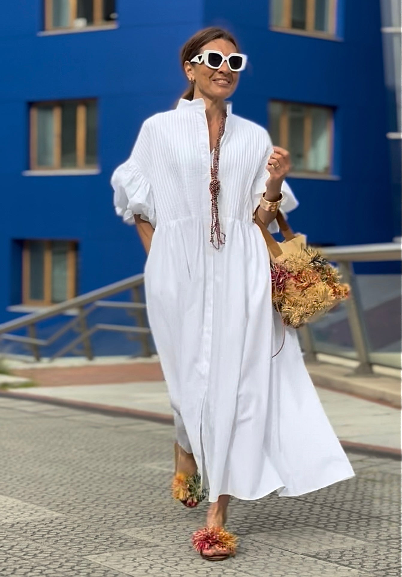 Phoebe | Elegant White Midi Dress