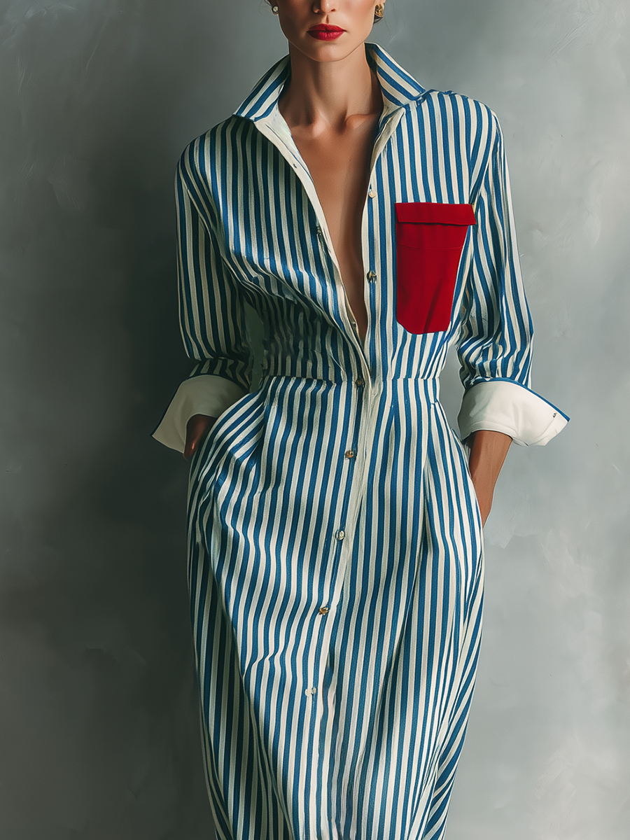 Mila | Comfort Striped Shirt Dress