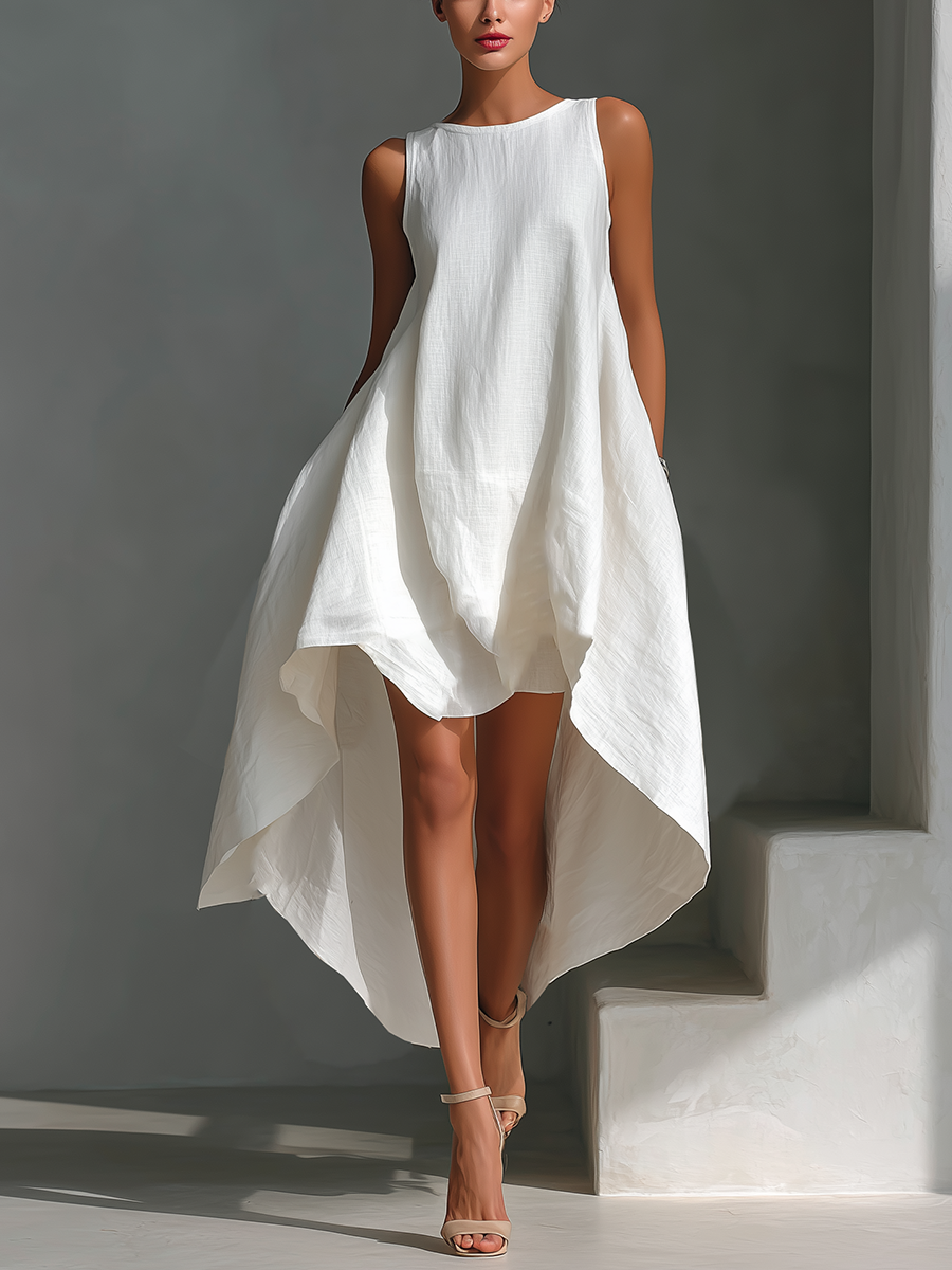 Carmen | Breezy Asymmetric Midi Dress