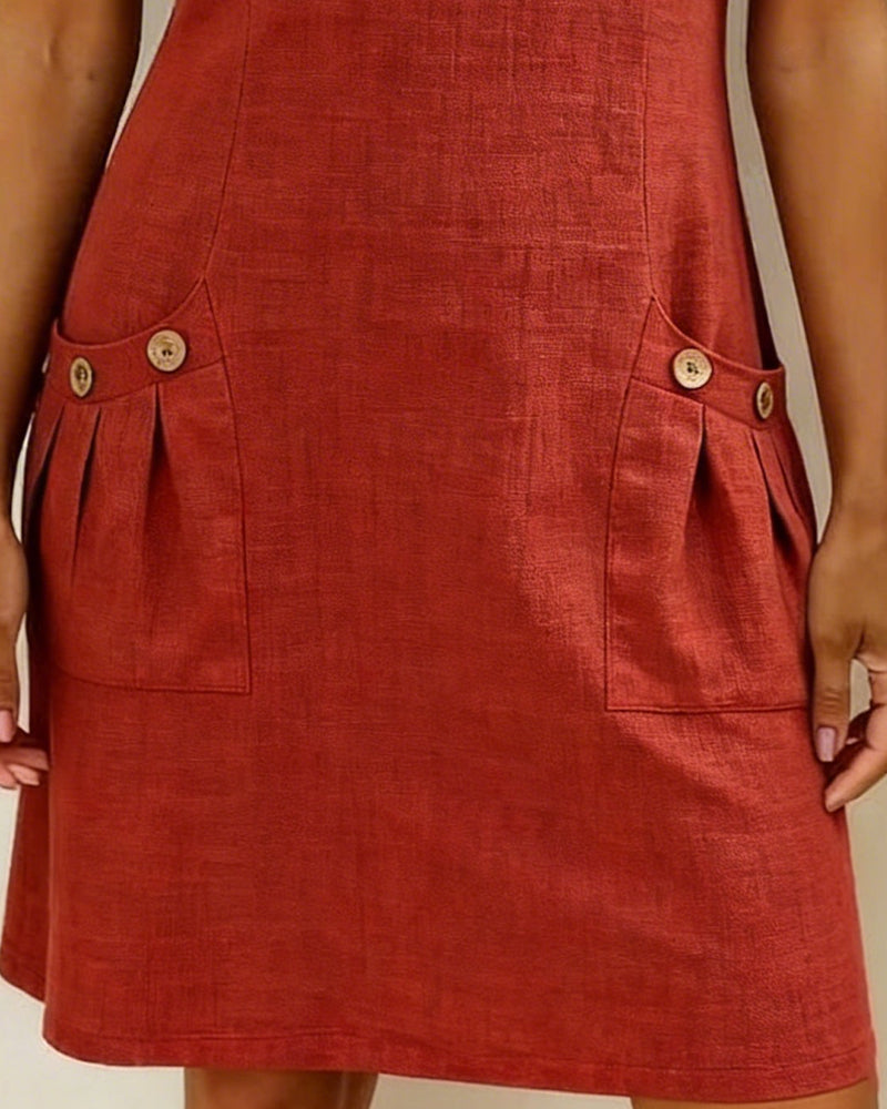 Zahara | Casual Dress with Zipper & Pockets