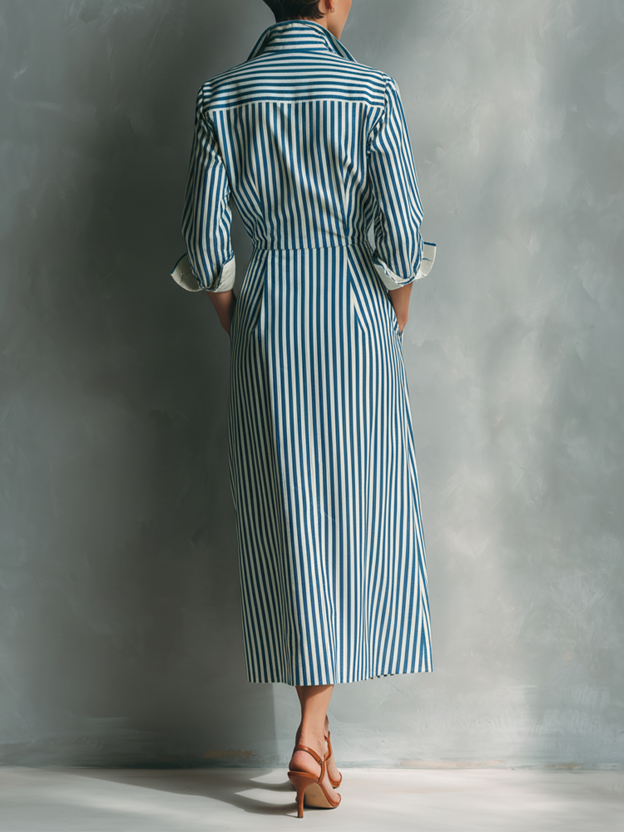 Mila | Comfort Striped Shirt Dress