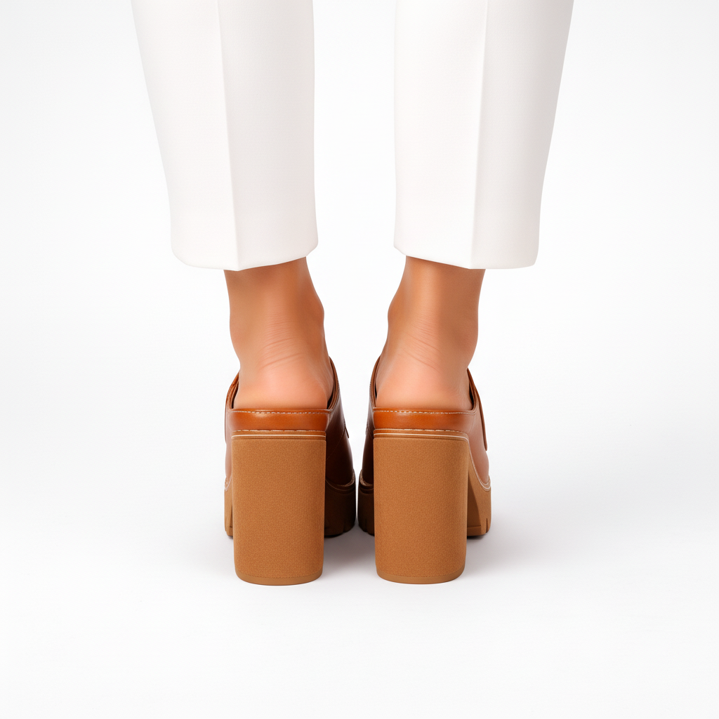Demi | Elegant Platform Mule Heels