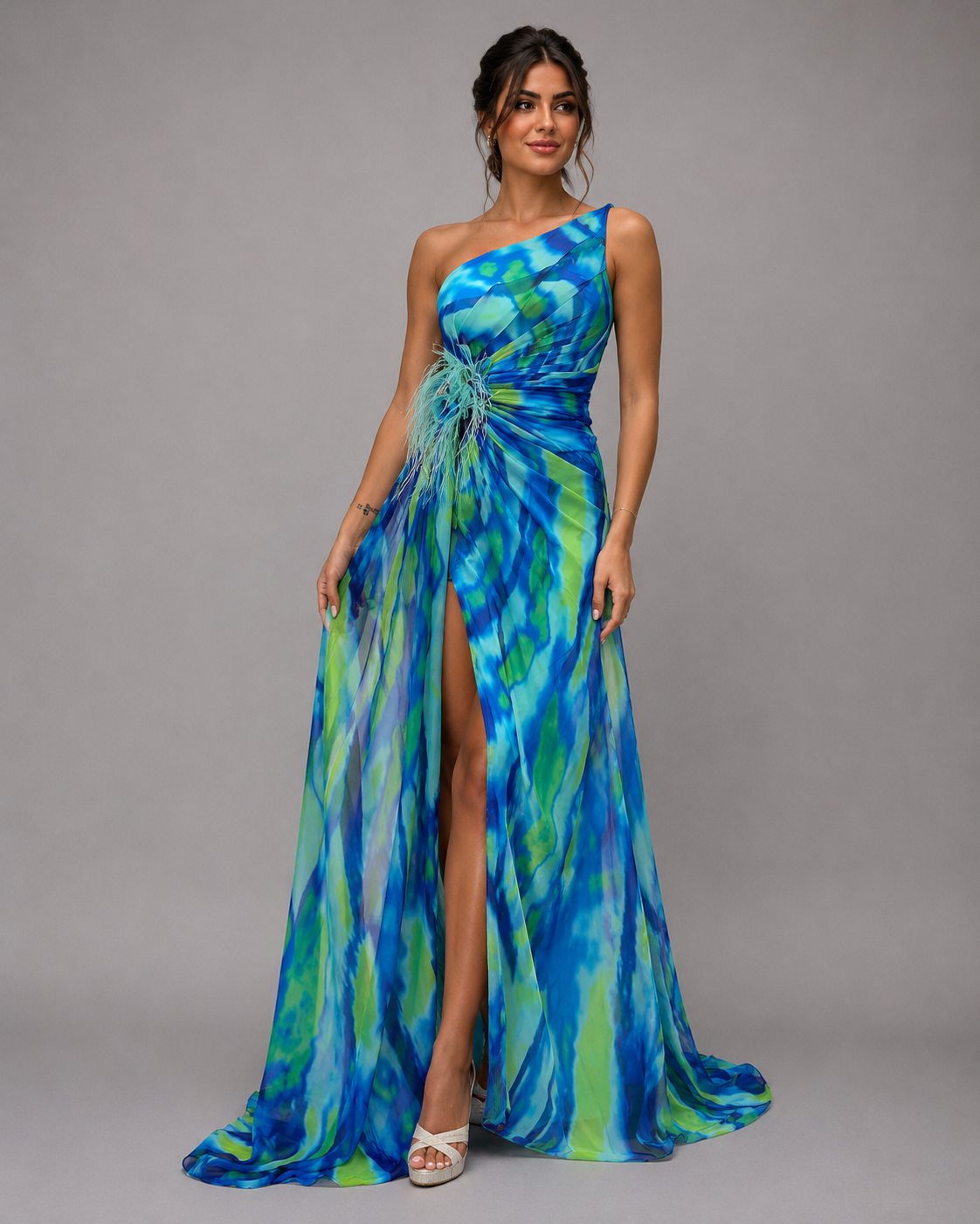 Mia™ | Vibrant Draped Dress