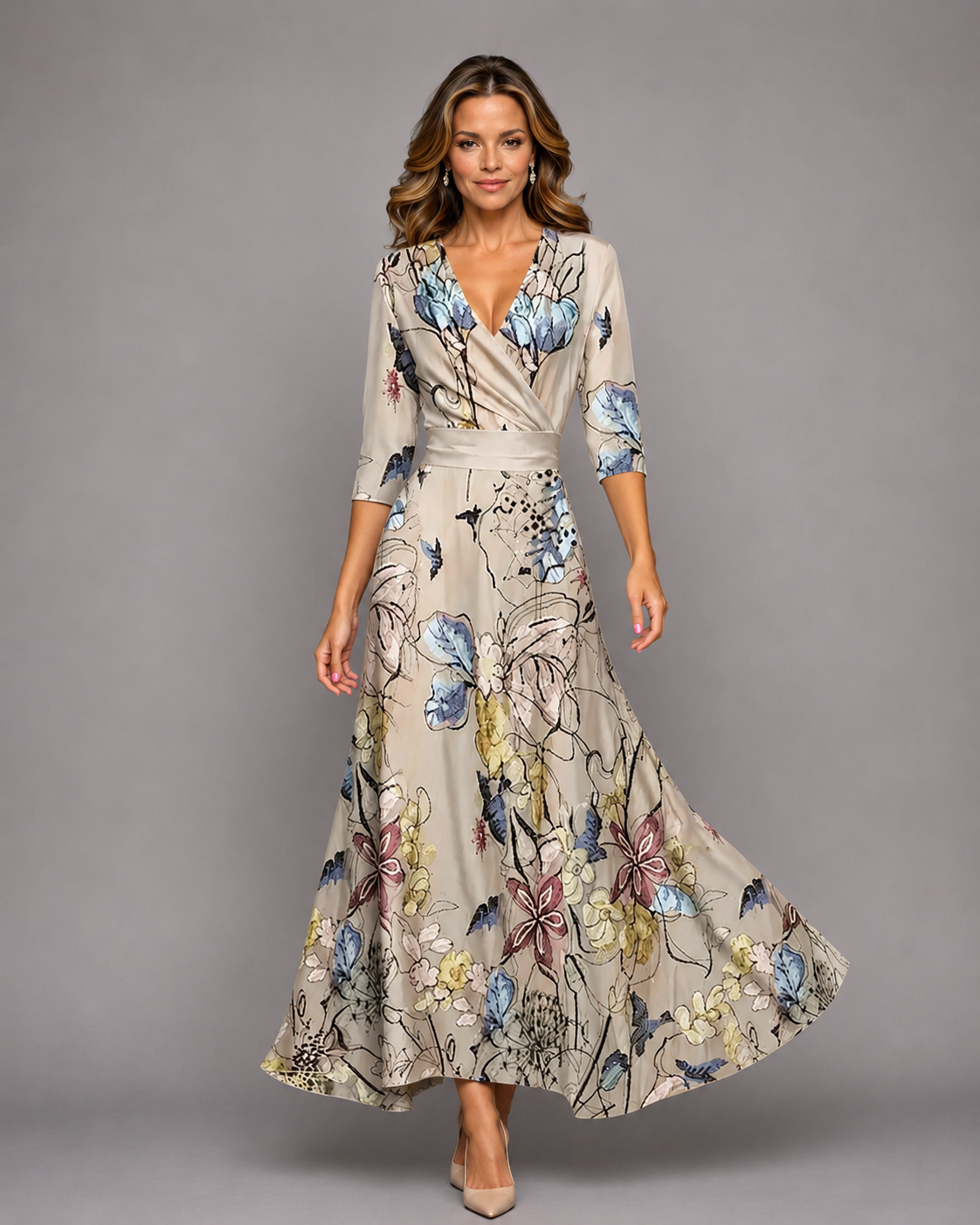 Aria™ | Chic Dress with Floral Print