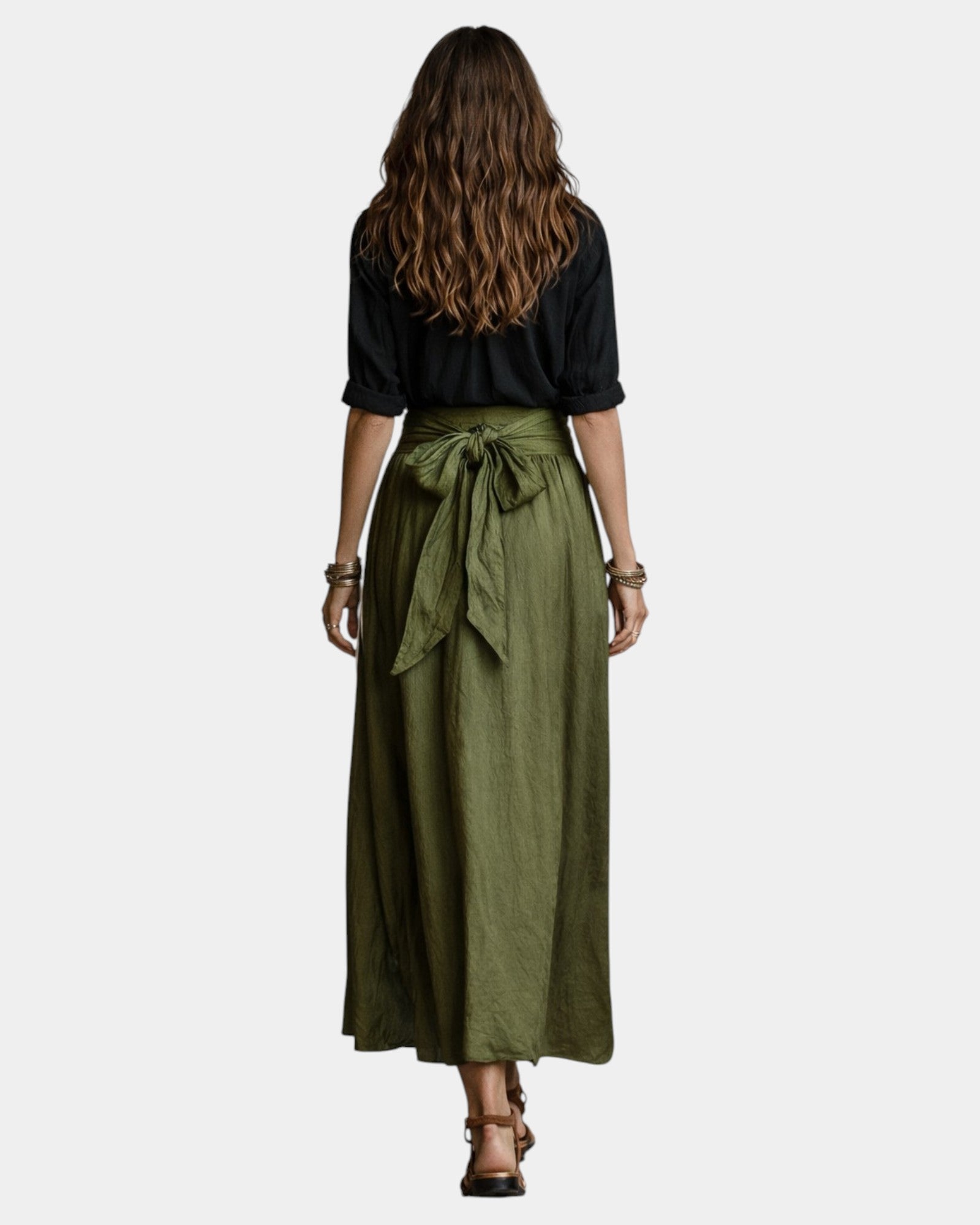 Dione | Elegant Shirt and Midi Skirt Set