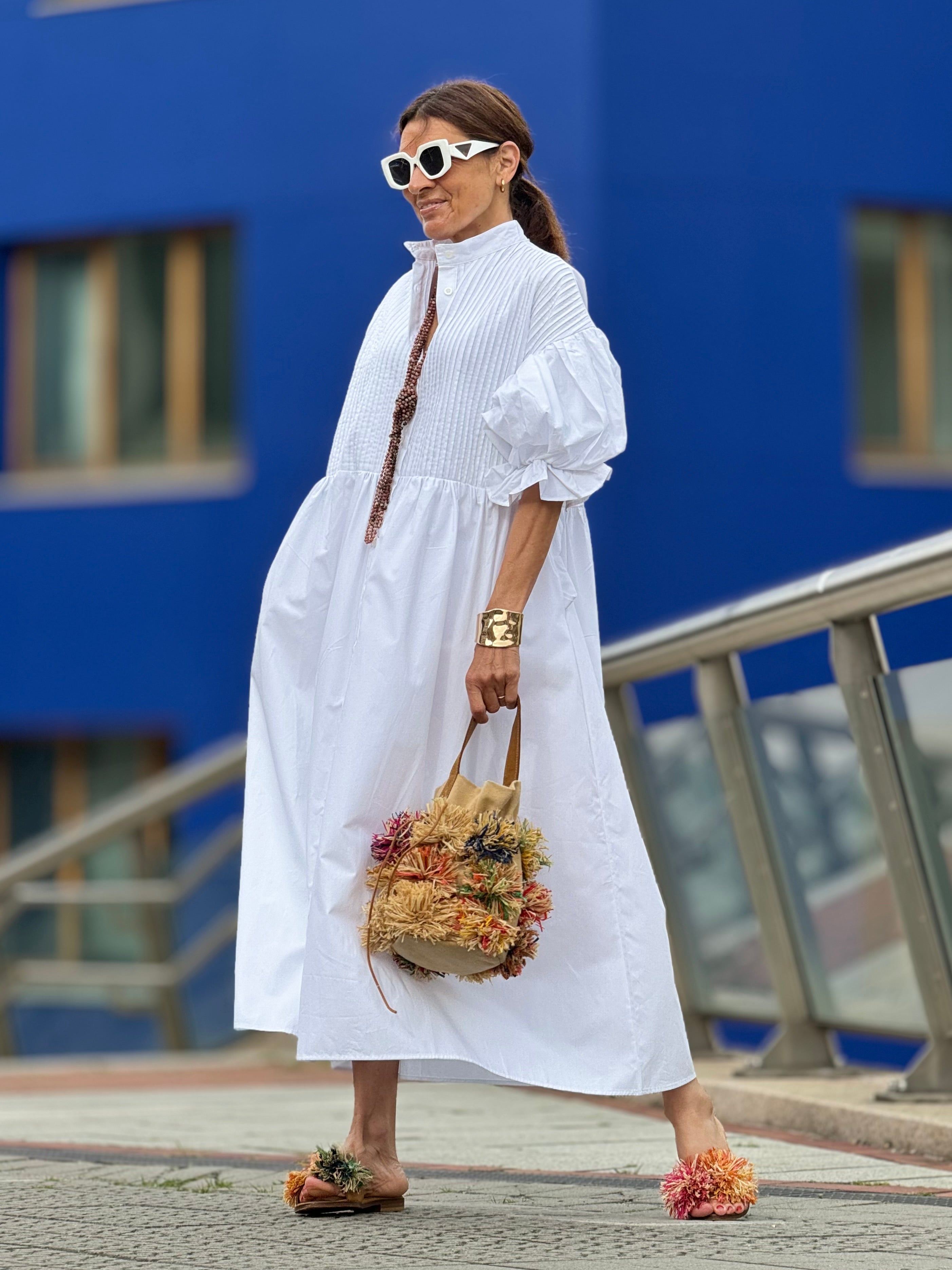 Phoebe | Elegant White Midi Dress