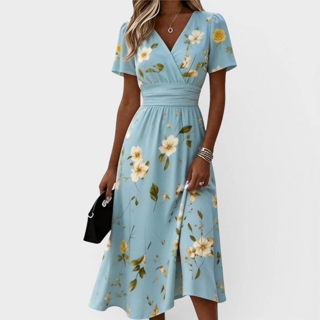 Dana | Elegant V-neck Midi Dress