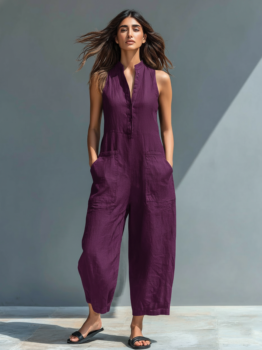 Tina | Effortless Linen Blend Jumpsuit