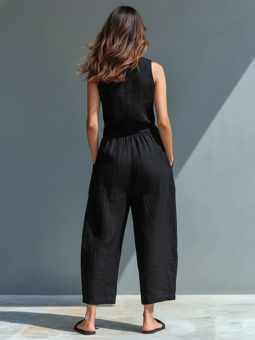 Tina | Effortless Linen Blend Jumpsuit