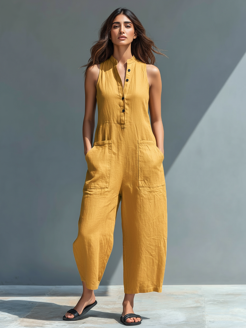 Tina | Effortless Linen Blend Jumpsuit