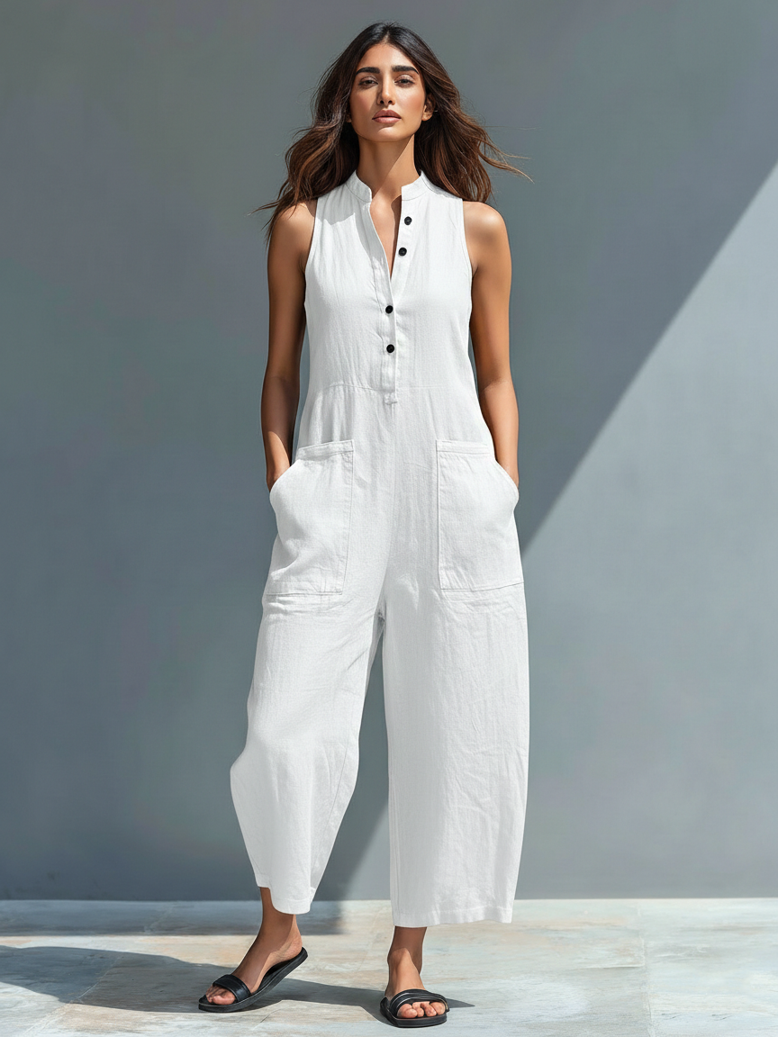 Tina | Effortless Linen Blend Jumpsuit