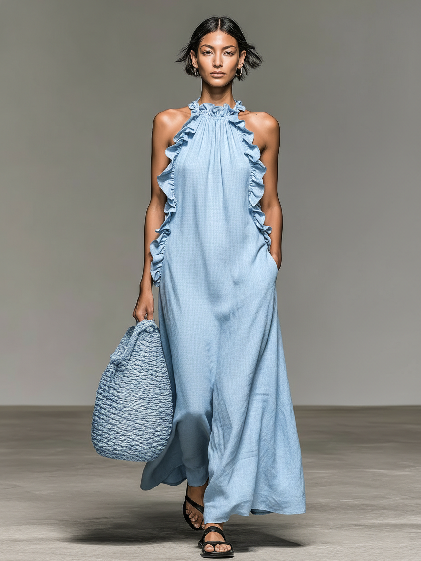 Amara | Effortless Ruffle Maxi Dress