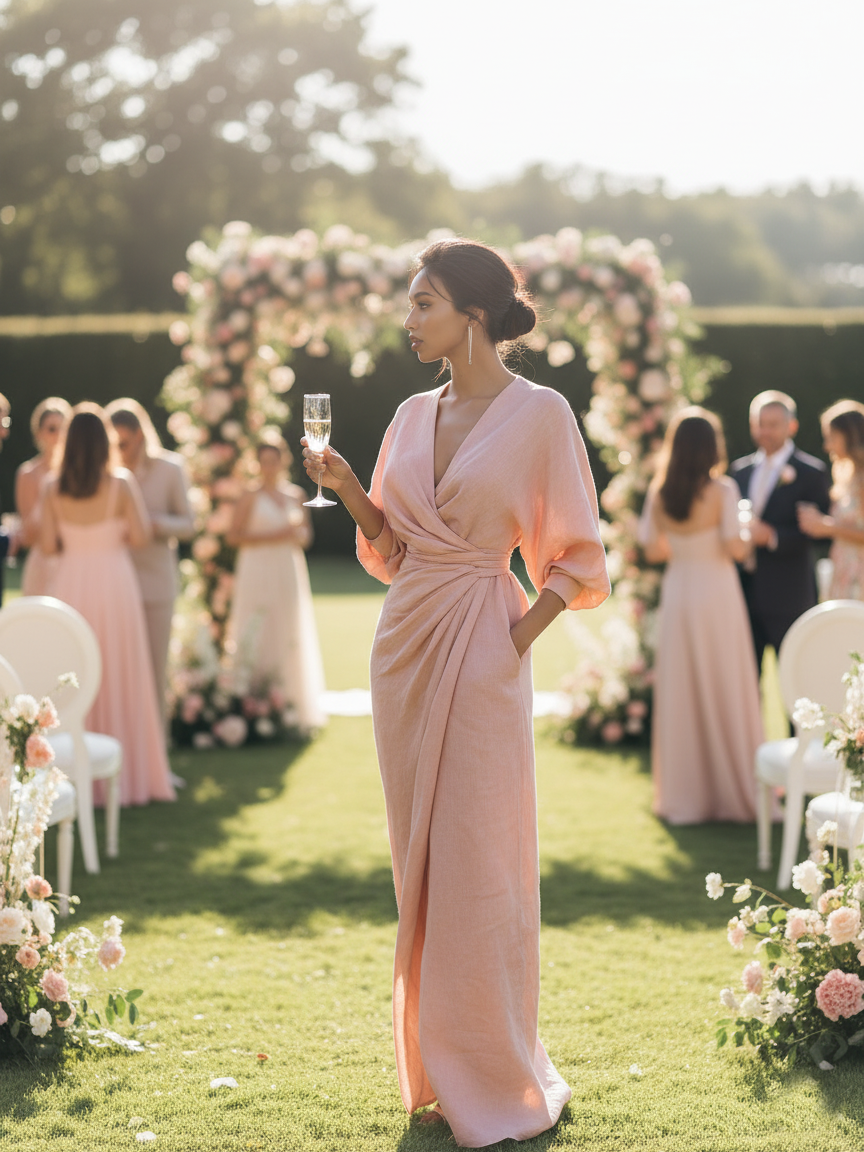 Elana | Elegant V-Neck Maxi Dress