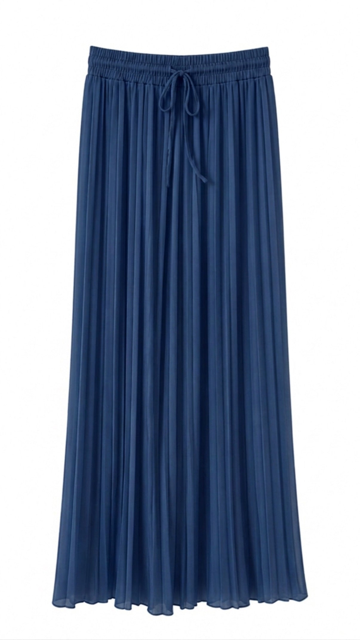 Ava | Navy Blue Pleated Summer Pants