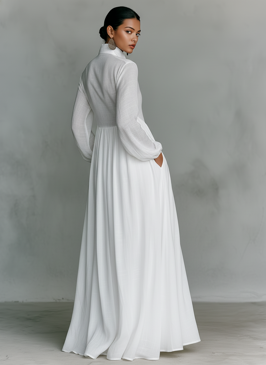 Elara | Minimalist Patchwork Maxi Dress