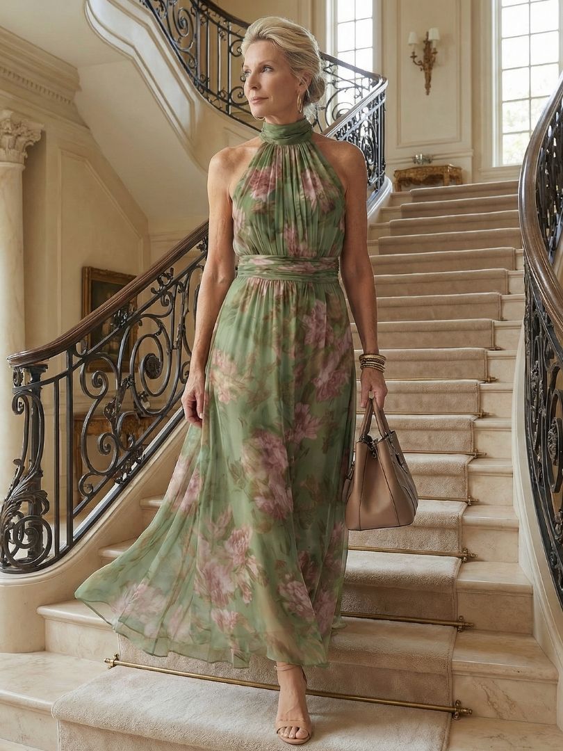 Sophie | Halter Maxi Dress