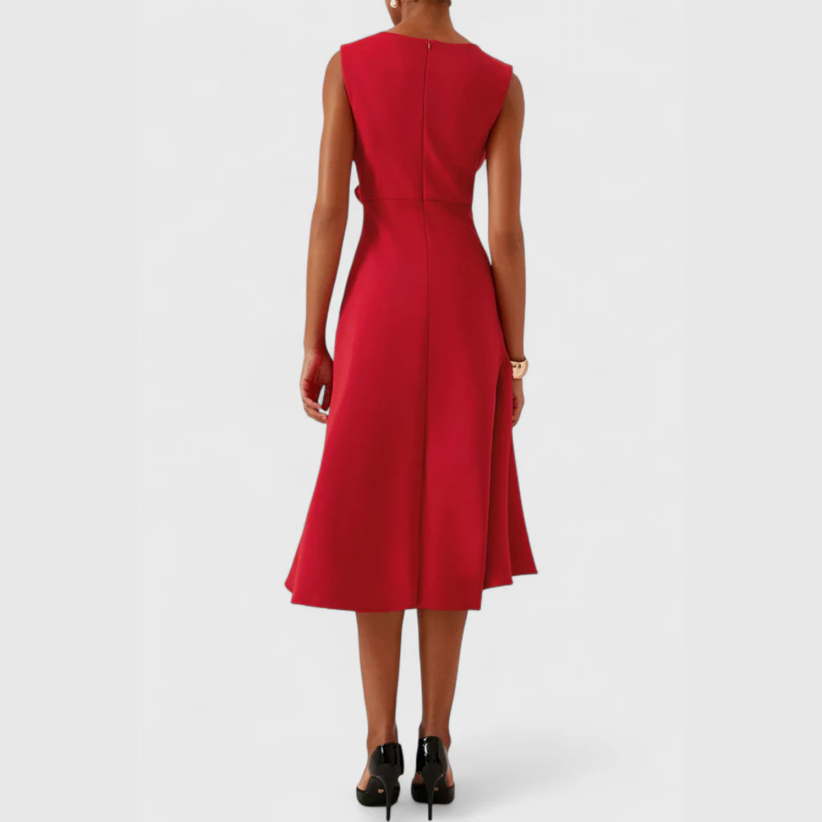 Sheila | Flattering Draped Midi Dress
