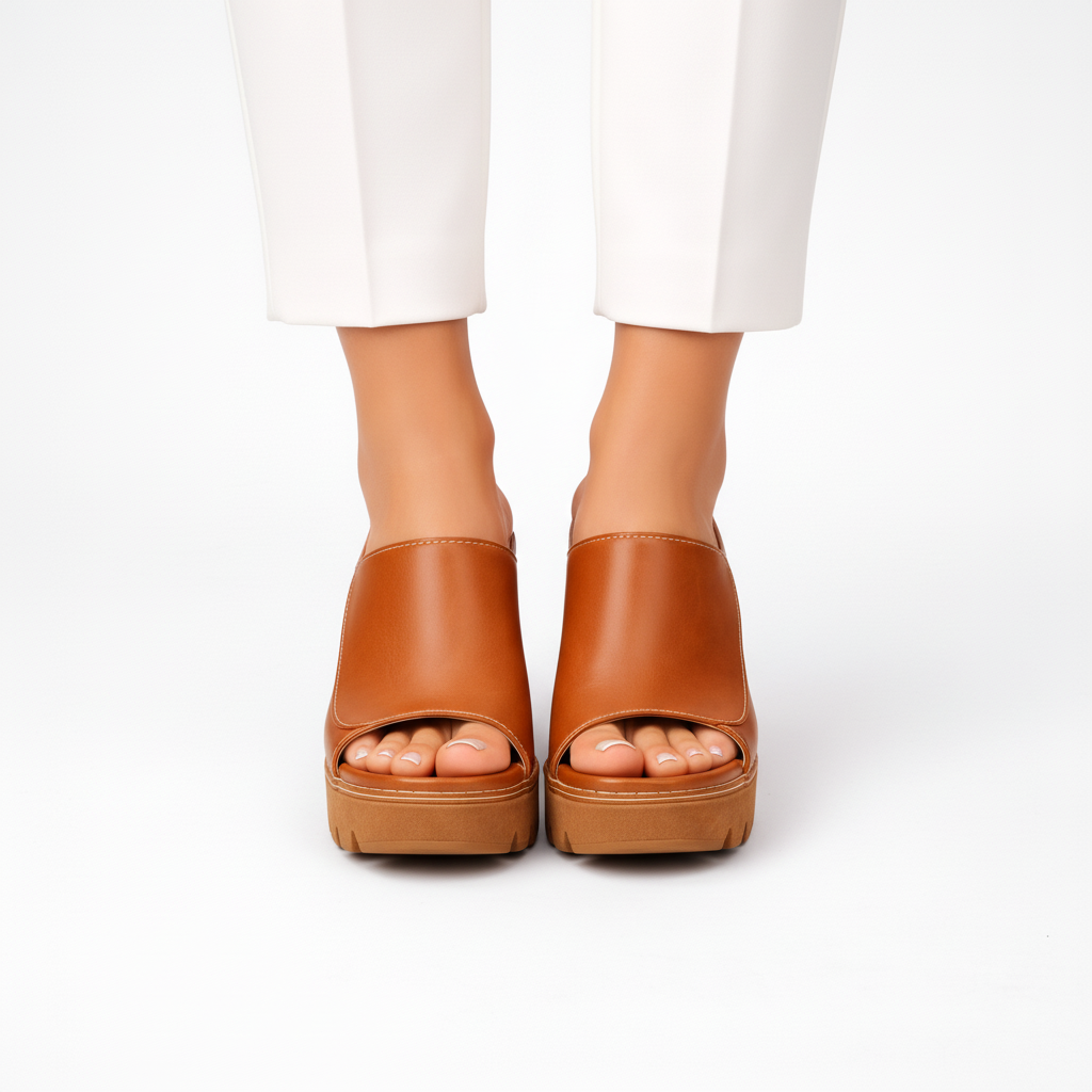 Demi | Elegant Platform Mule Heels