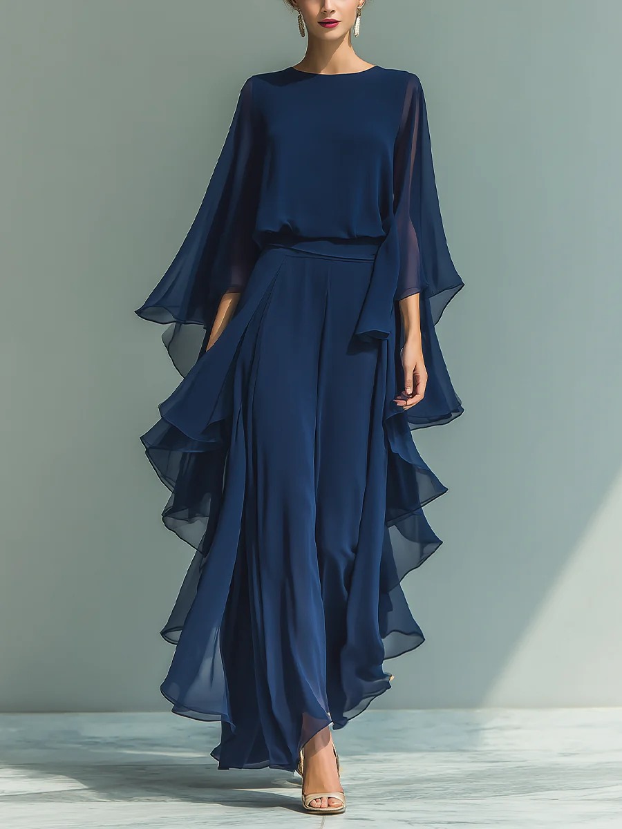 Carmella | Elegant Ruffle Two-Piece Set