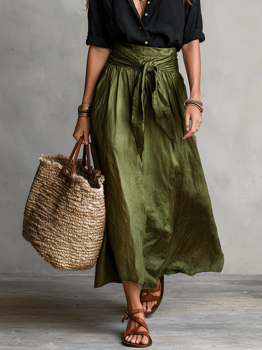 Isla | Shirt & Midi Skirt Set