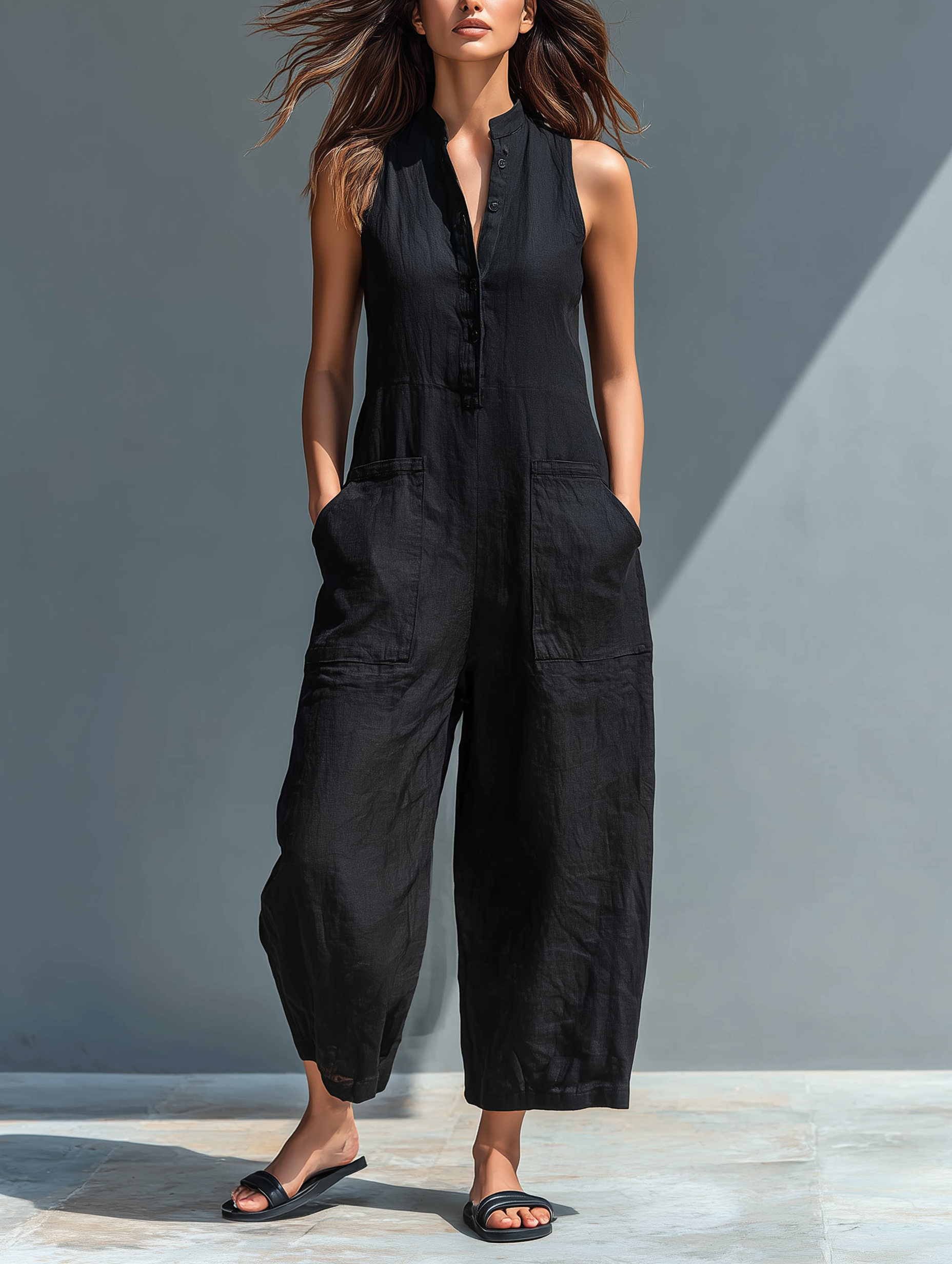 Tina | Effortless Linen Blend Jumpsuit