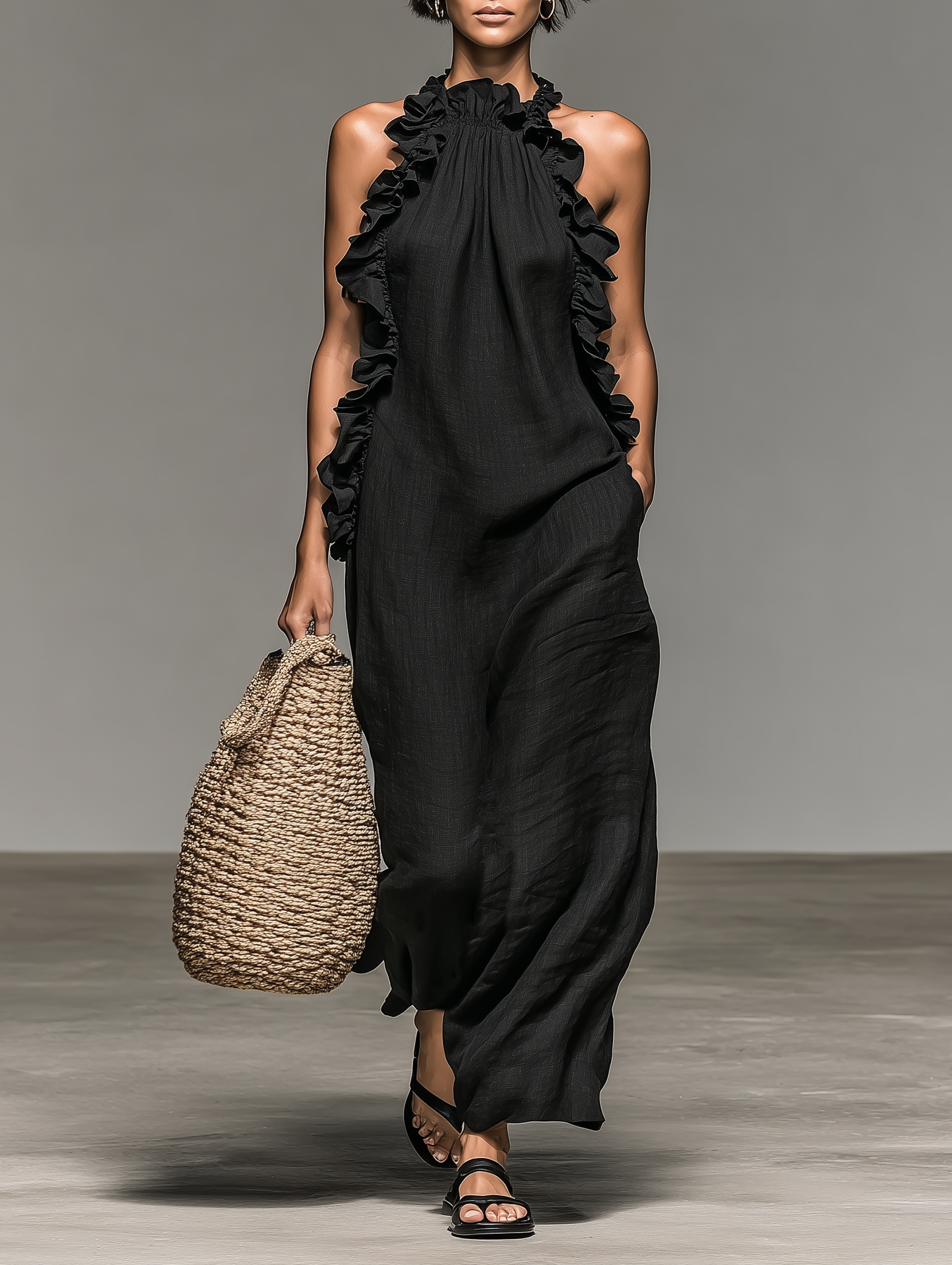 Amara | Effortless Ruffle Maxi Dress