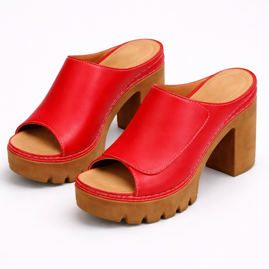Demi | Elegant Platform Mule Heels