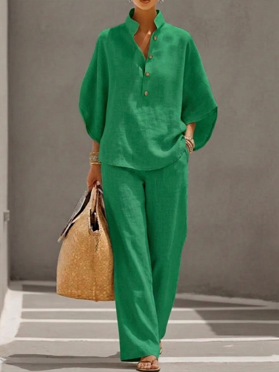 Eszter | Batwing Sleeves and Trousers Set