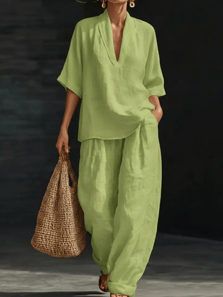 Elena | Minimalist Linen Lounge Set