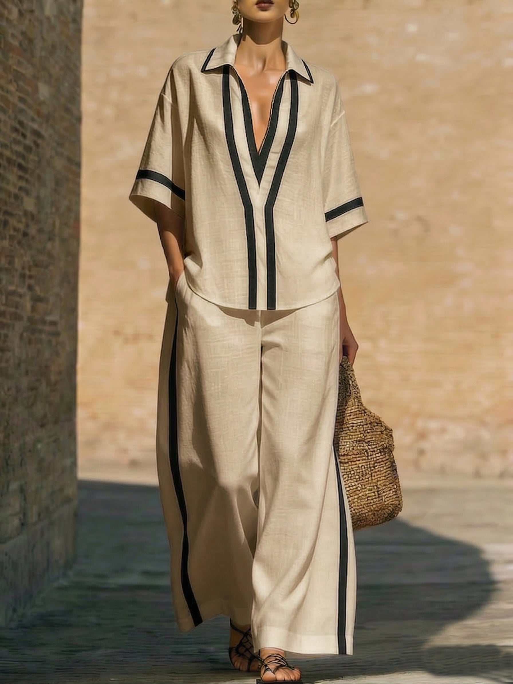 Aria | Color-Blocked Two-Piece Set